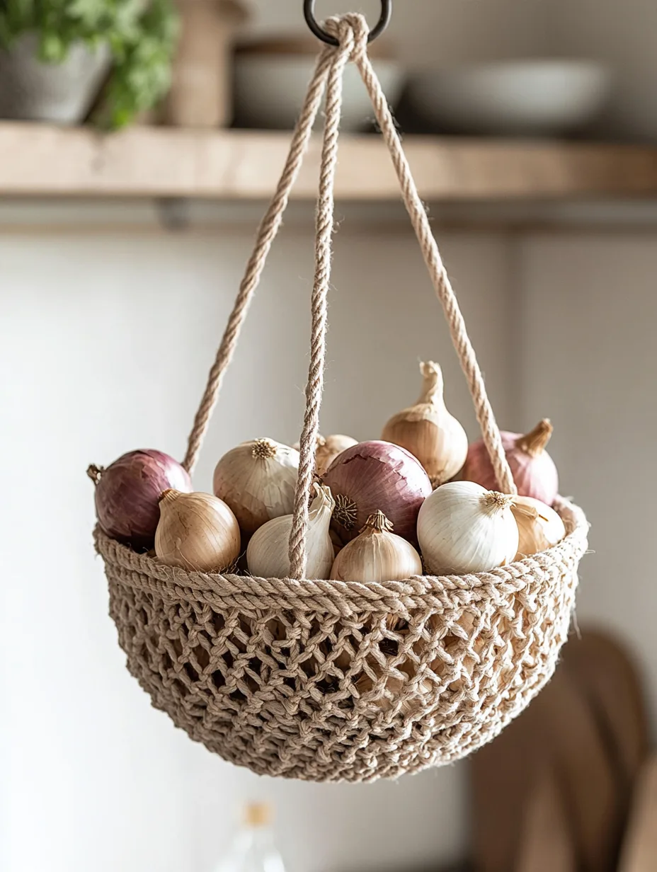 Kitchen Produce Hanging Basket