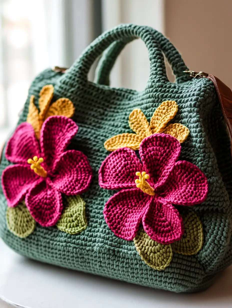 Tropical Floral Shoulder Bag