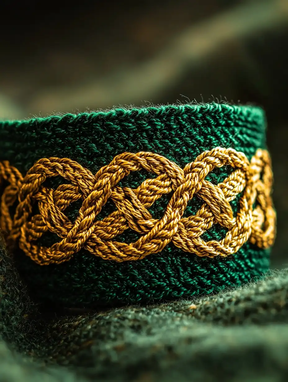 Wrist Cuff with Celtic Knotwork