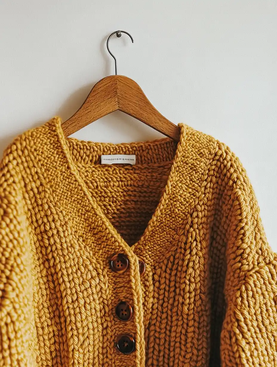 Cropped Cardigan with Buttons