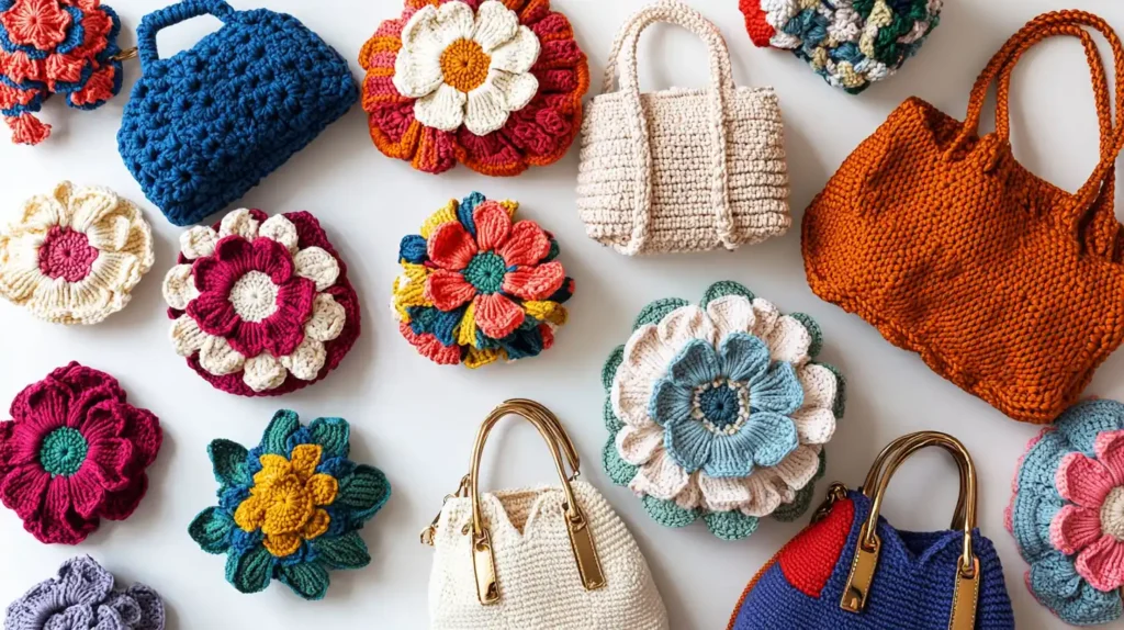 18 Beautiful Puff Flower Crochet Bags Everyone Will Ask You About
