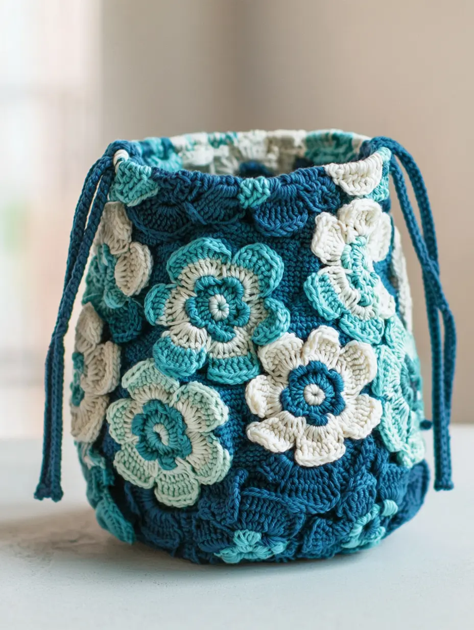 Puff Flower Bucket Bag