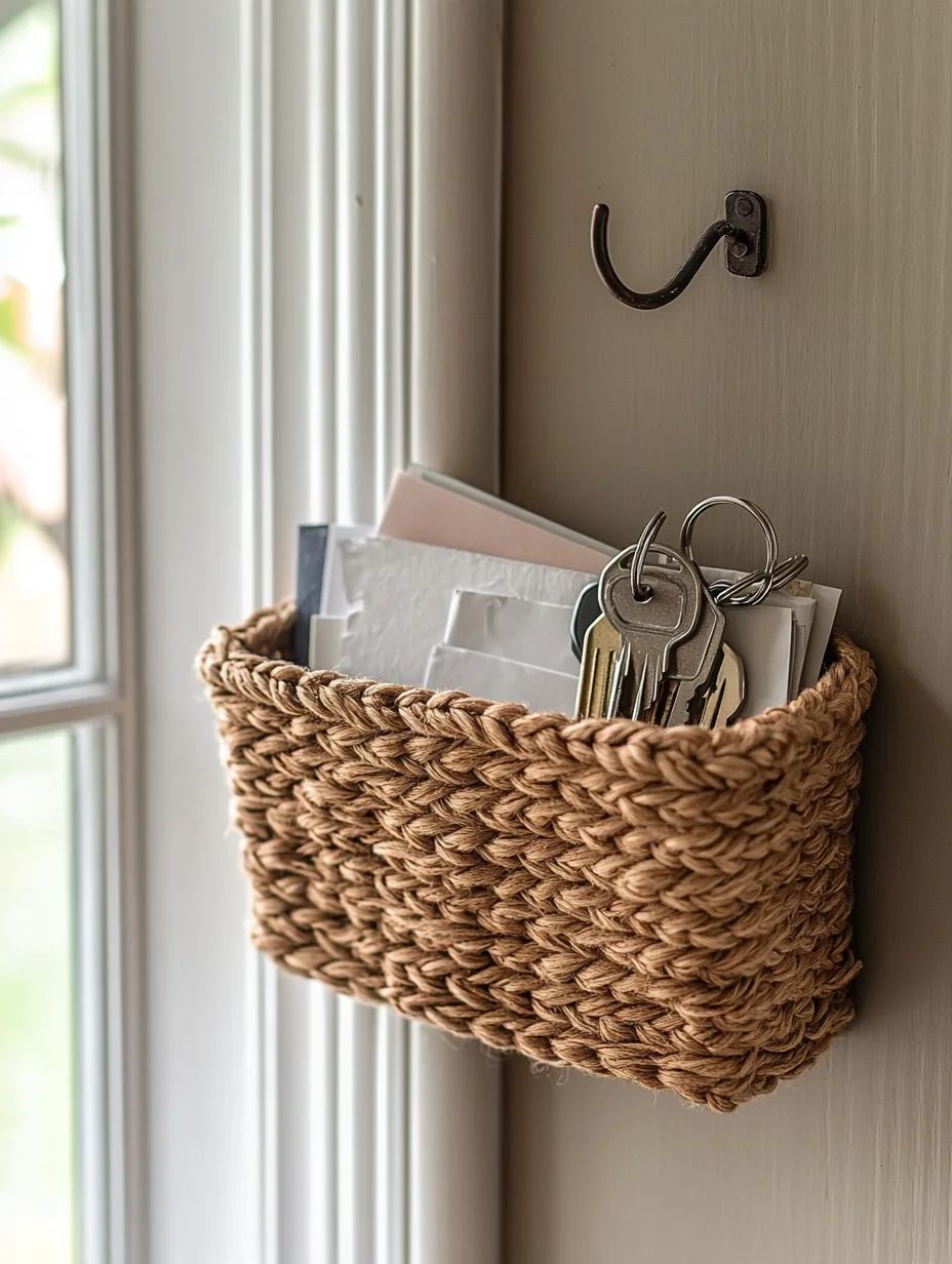 Entryway Keys and Mail Basket