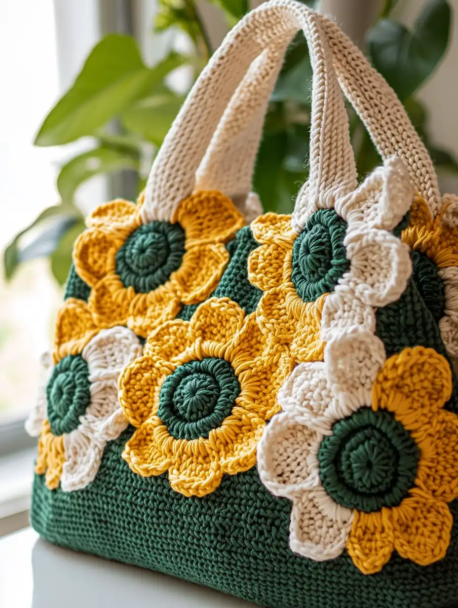 Puff Flower Market Bag